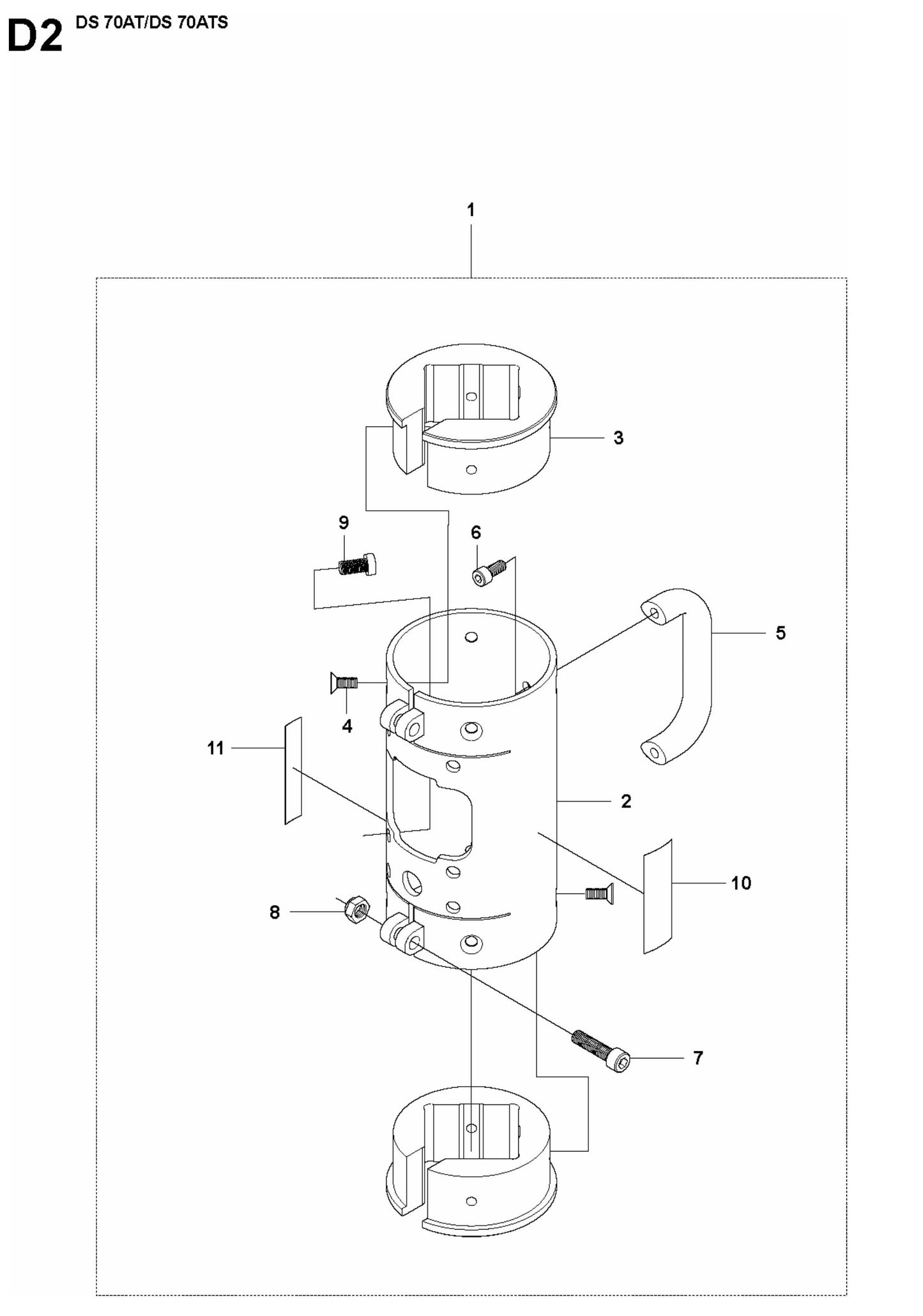 DS 70AT Shredder Case Assembly Parts
