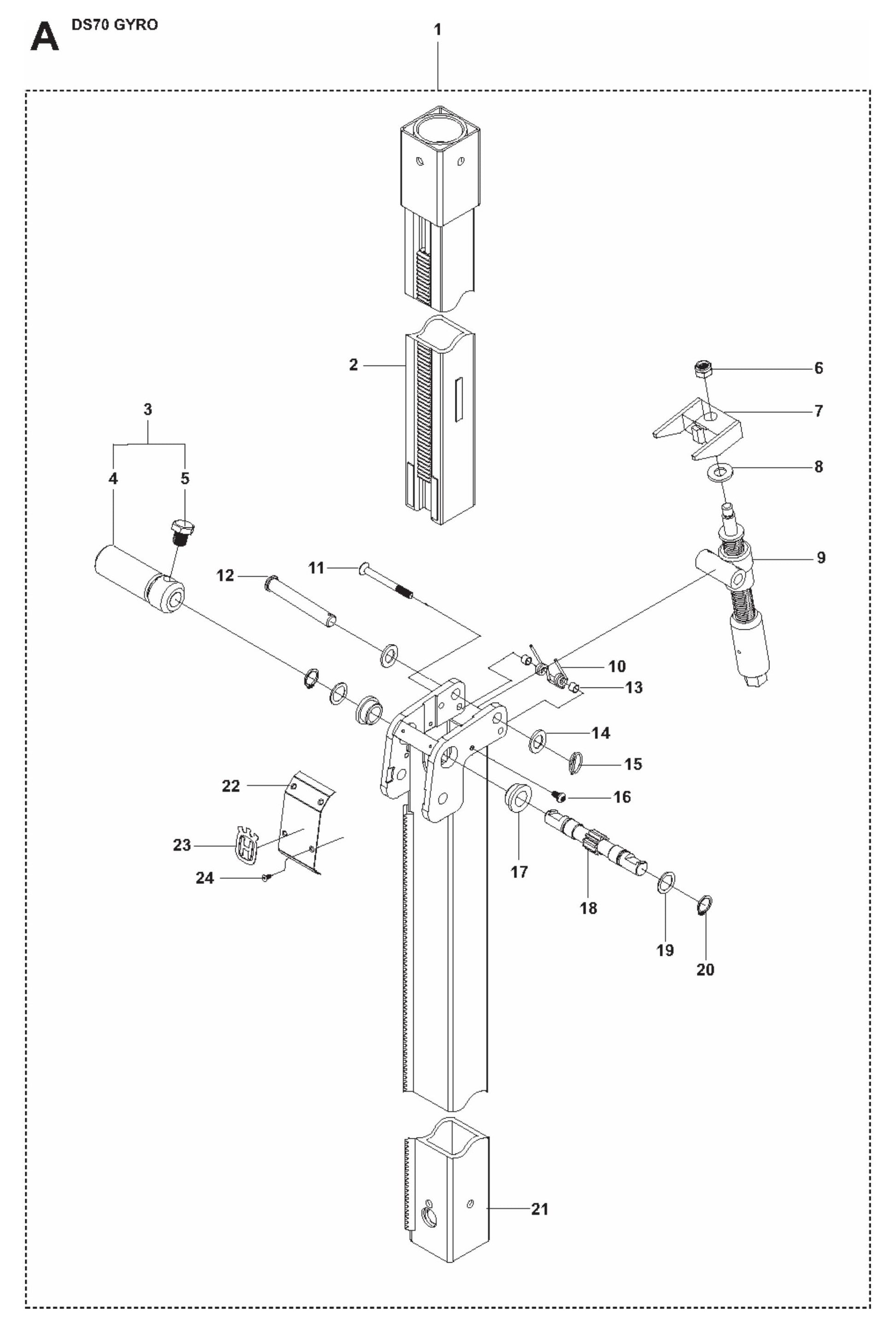 DS70 Gyro Expandable Collumn Assembly Parts