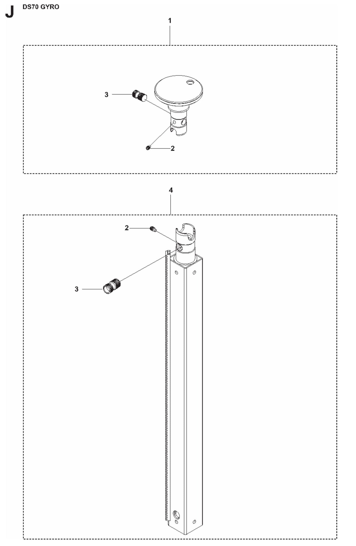 DS70 Gyro Expandable Pole Assembly Parts