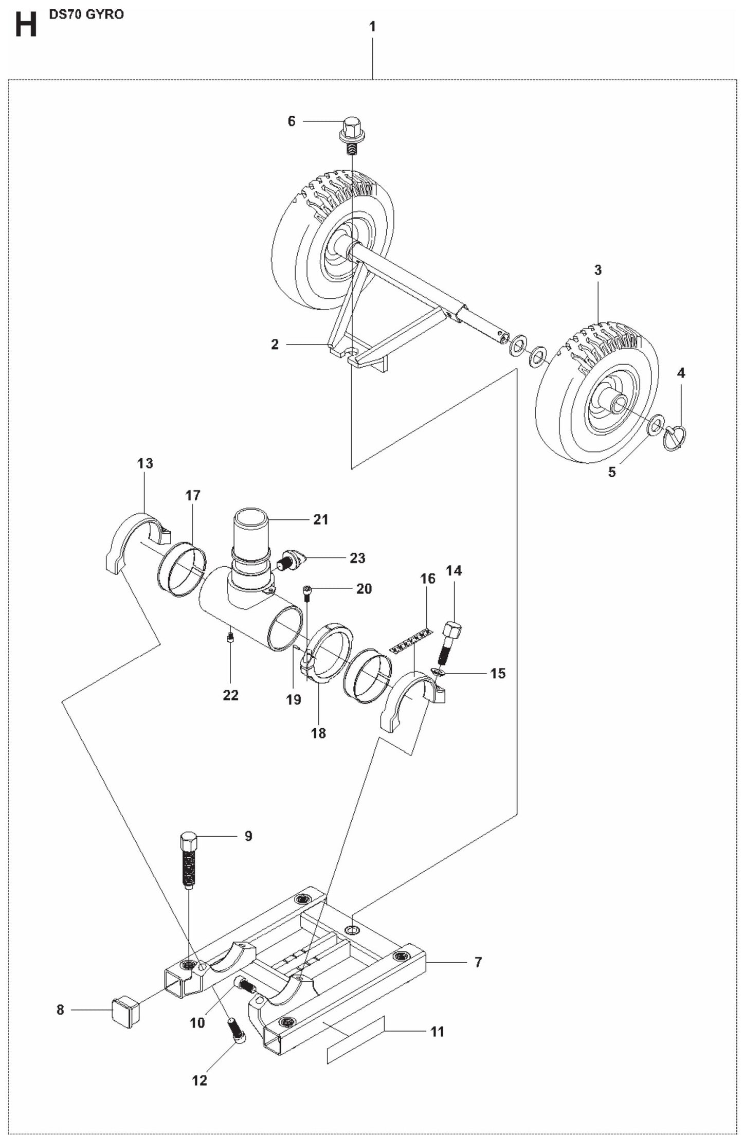 DS70 Gyro Base Plate Assembly-2 Parts