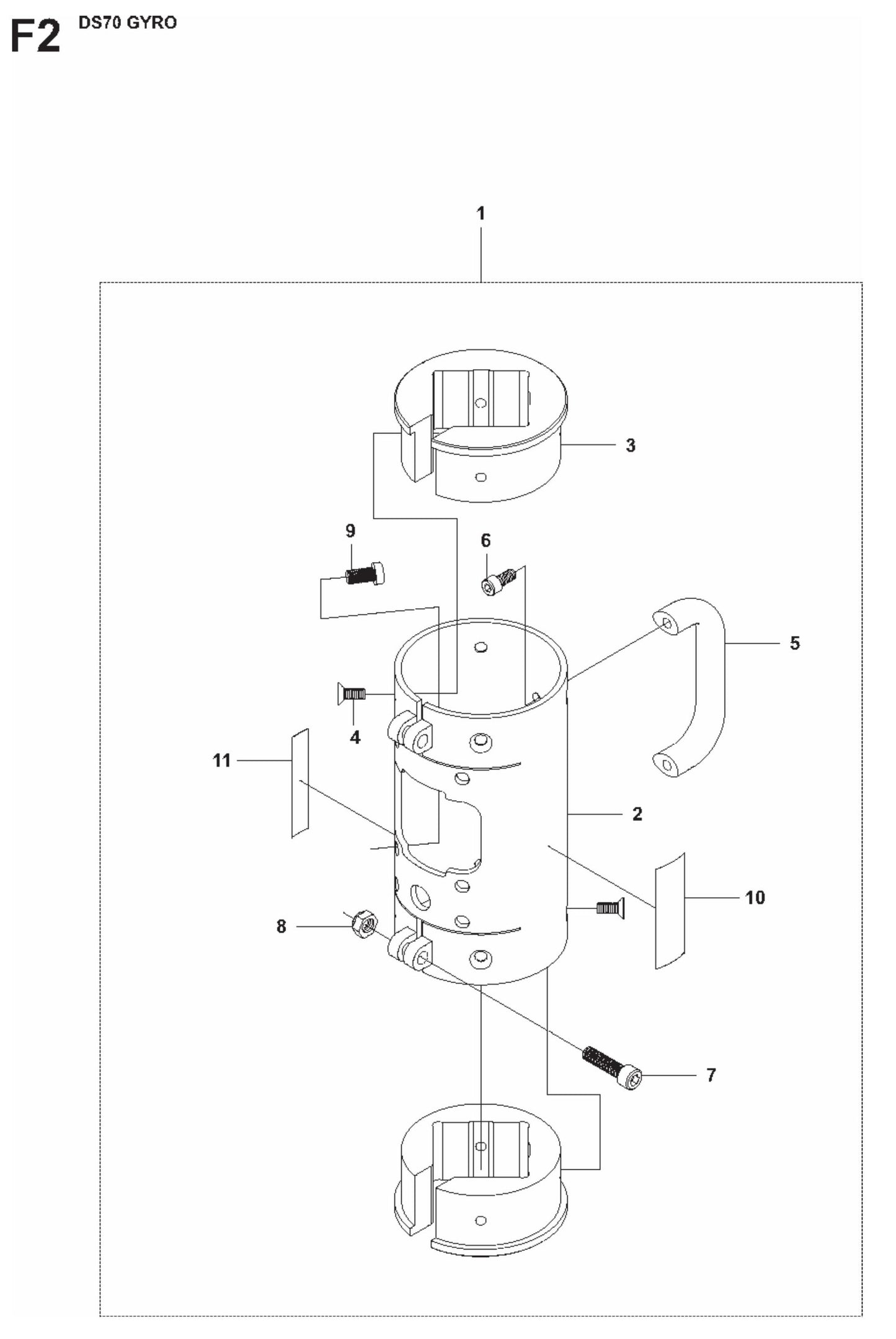 DS70 Gyro Carriage Assembly-1 Parts