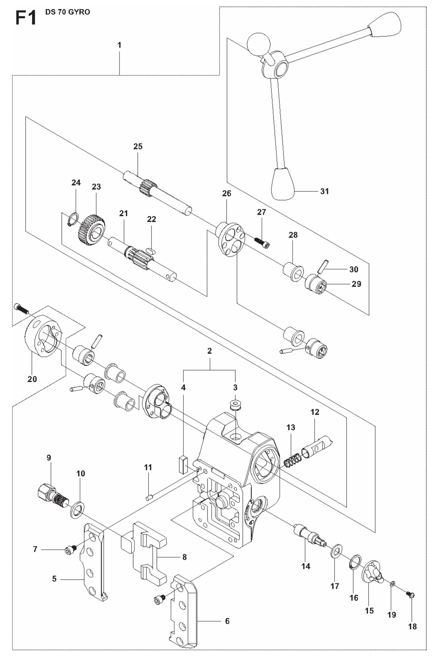 DS70 Gyro Carriage Assembly-2 Parts