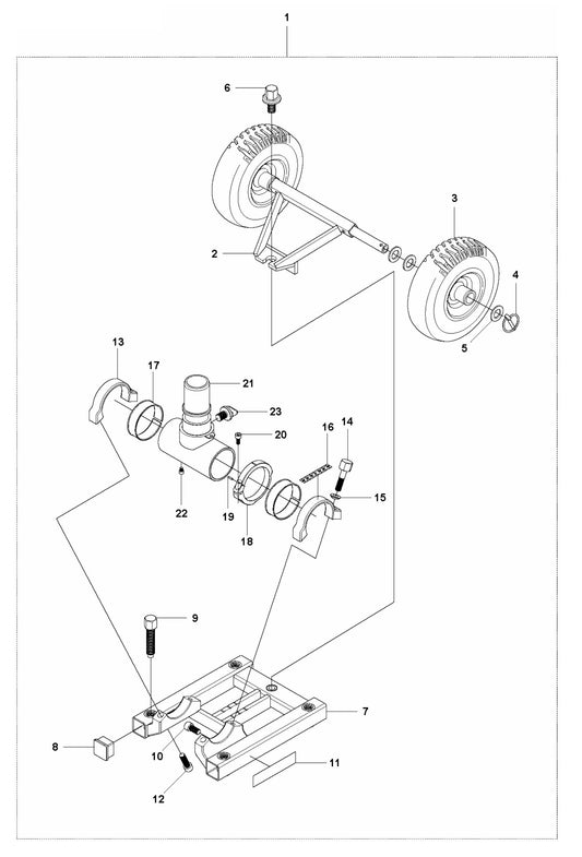 DS 70ATS Base Plate Assembly Parts by Husqvarna