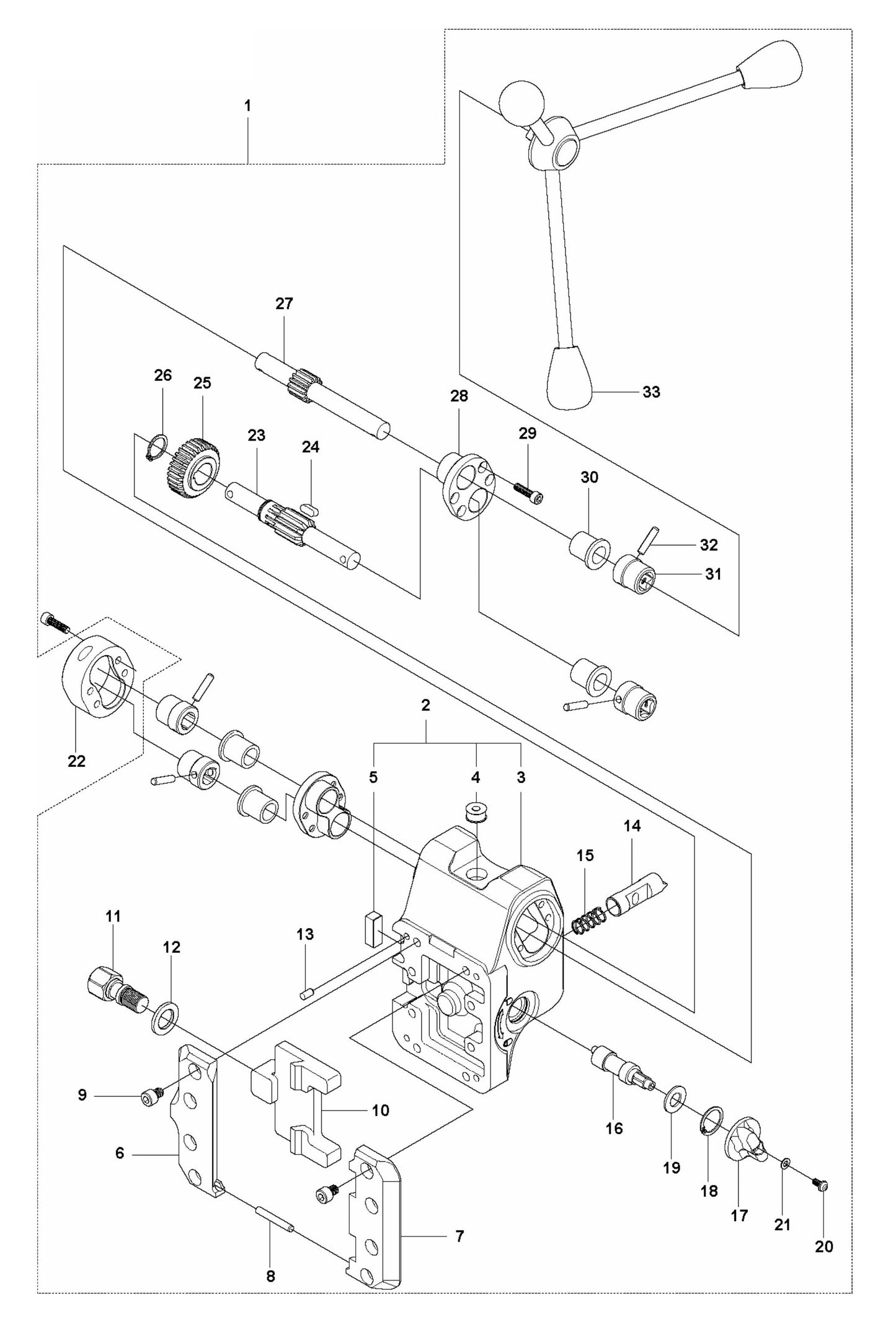 DS 70AT Carriage Assembly Parts by Husqvarna