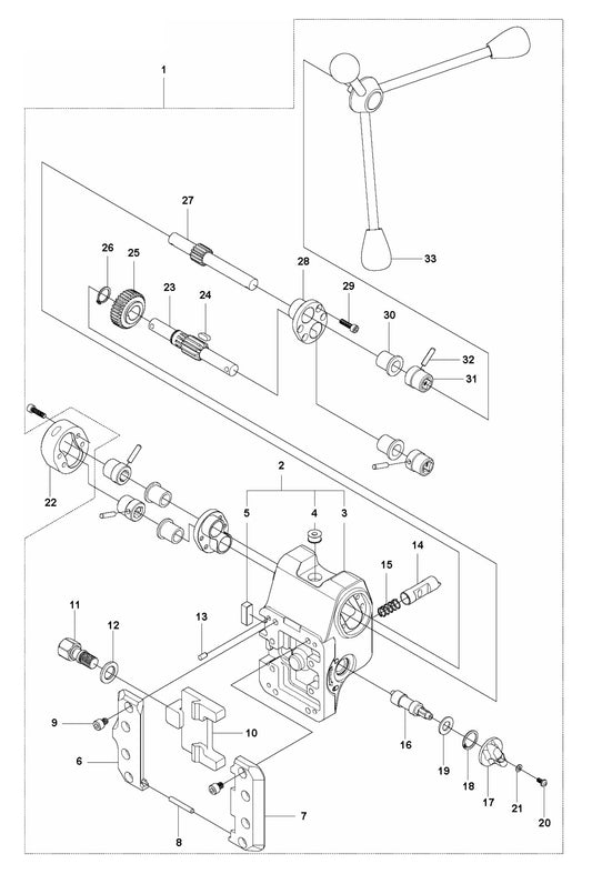 DS 70AT Carriage Assembly Parts by Husqvarna