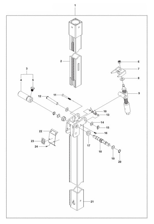 DS70 Gyro Expandable Collumn Assembly Parts by Husqvarna