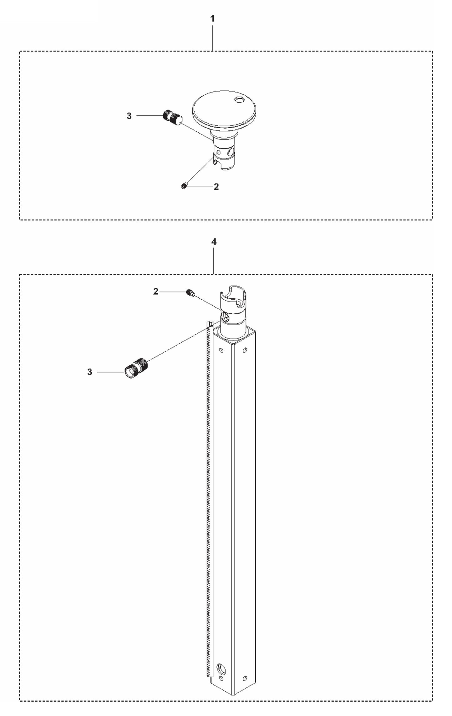 DS70 Gyro Expandable Pole Assembly Parts by Husqvarna
