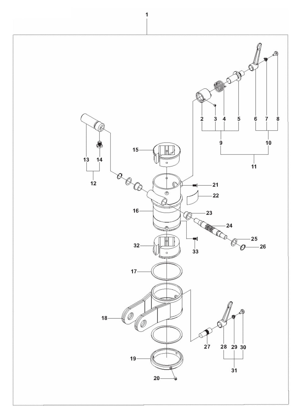 DS70 Gyro Unit 1 Assembly Parts by Husqvarna