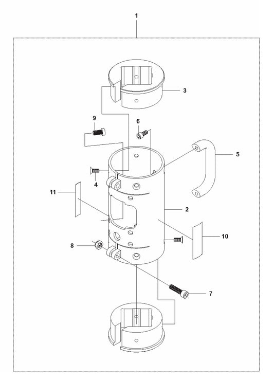 DS70 Gyro Carriage Assembly Parts-1 by Husqvarna