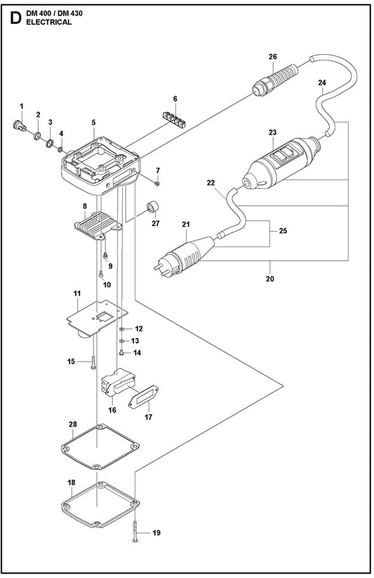 DM 400/ DM 430 Electrical Parts For DM 400 By Husqvarna