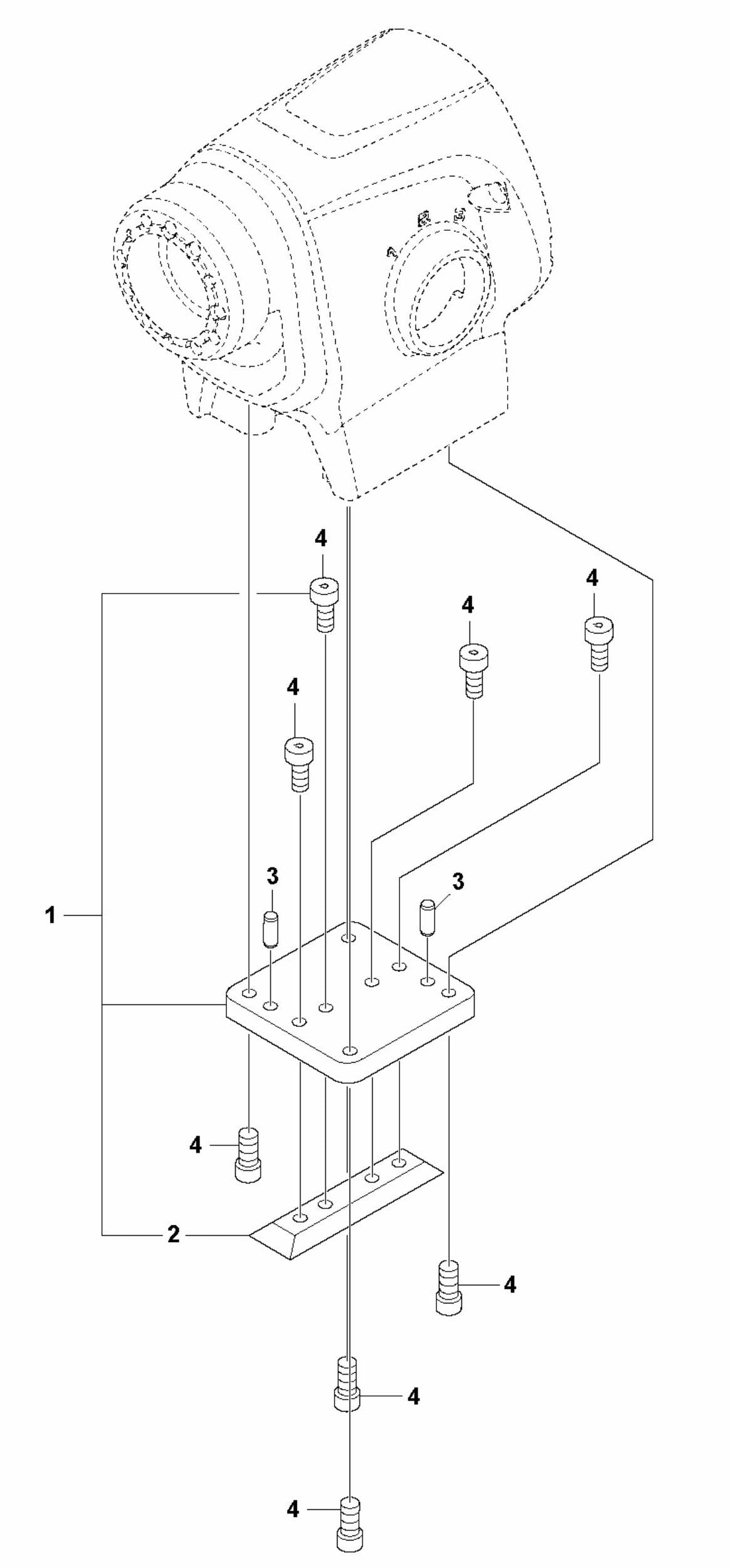DM 400 Motor Bracket Assembly Parts by Husqvarna