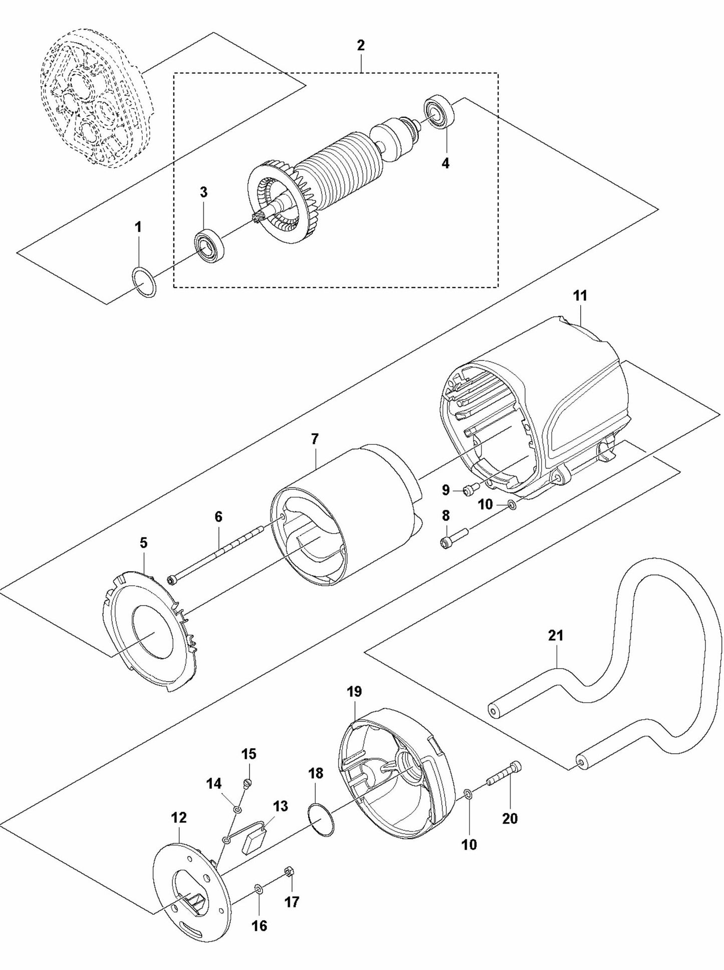 DM 430 Motor Assembly Parts by Husqvarna