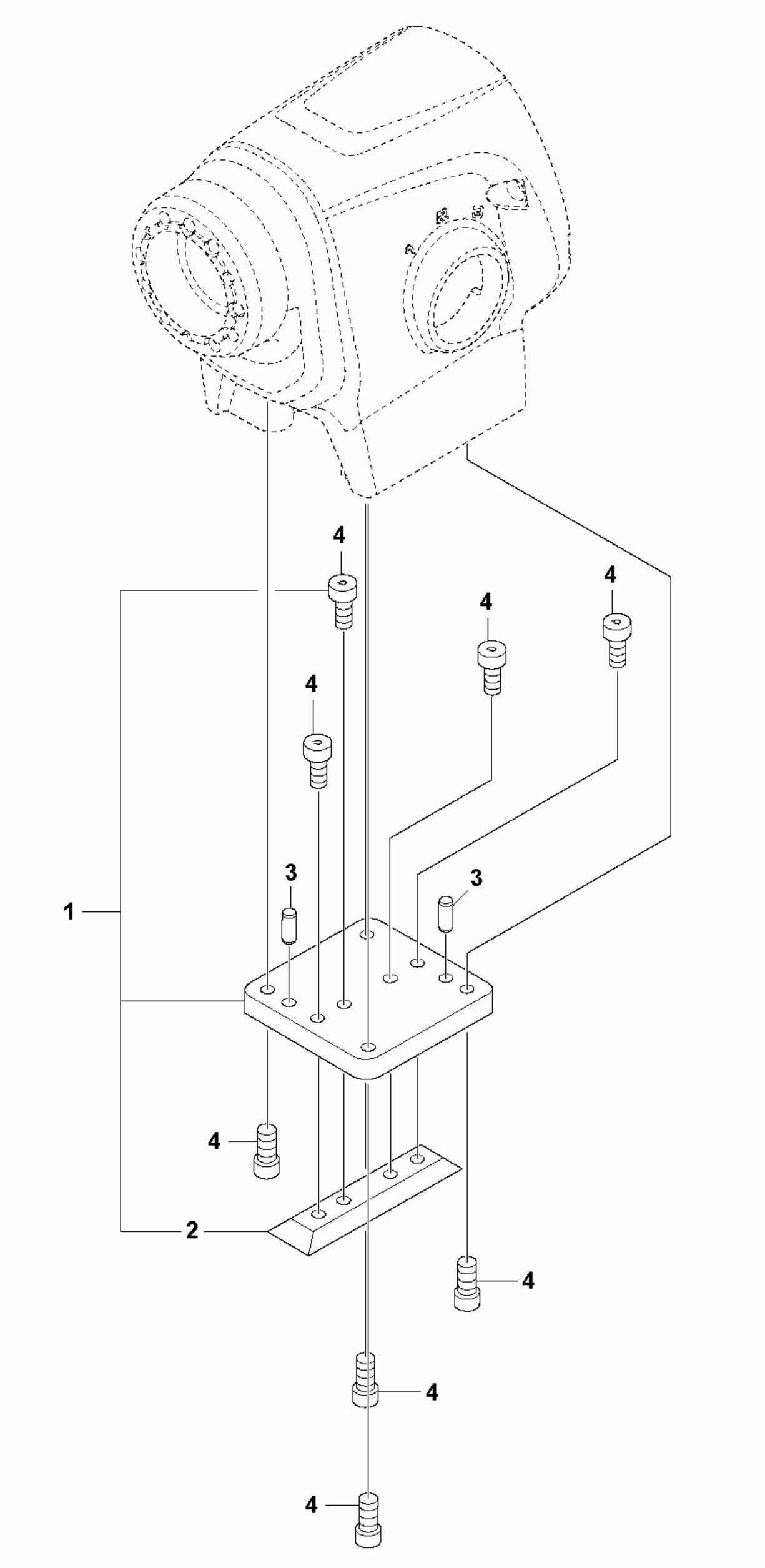 DM 430 Motor Bracket Assembly Parts by Husqvarna
