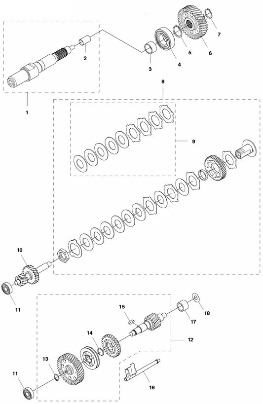 DM 650 Gears Assembly Parts by Husqvarna