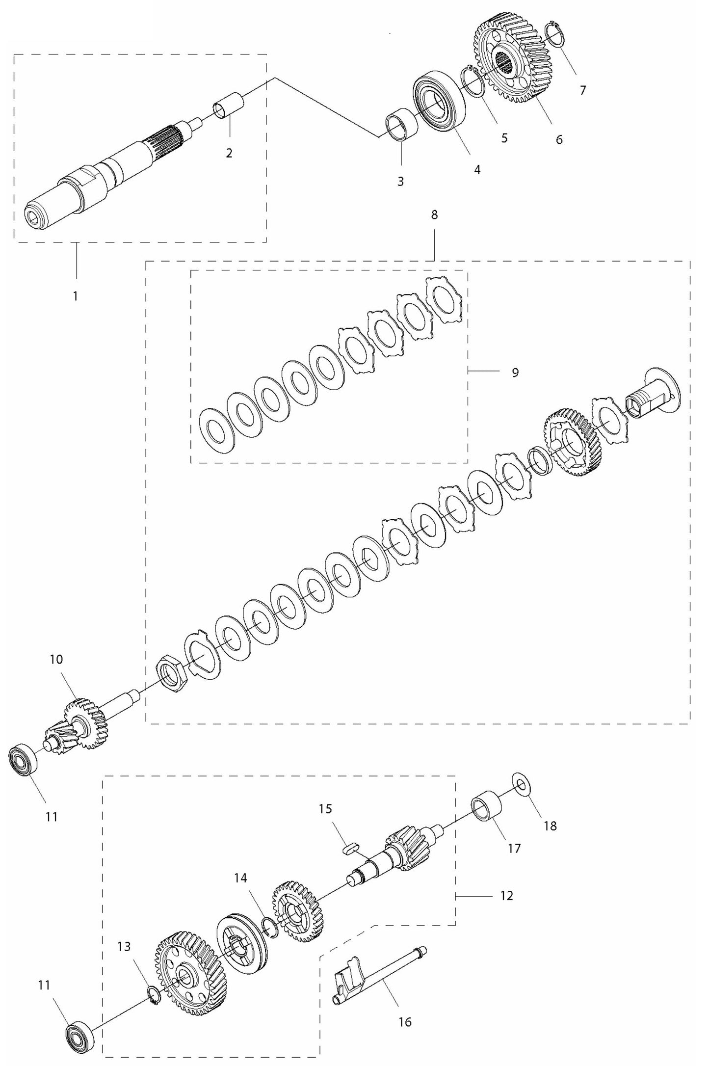 DM 700 Gears Assembly Parts by Husqvarna