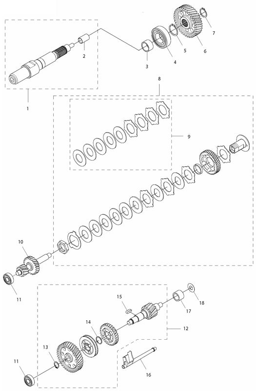 DM 700 Gears Assembly Parts by Husqvarna