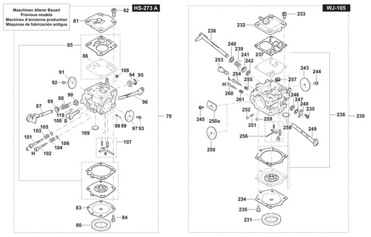 DPC8112 Carburetor Assembly Parts