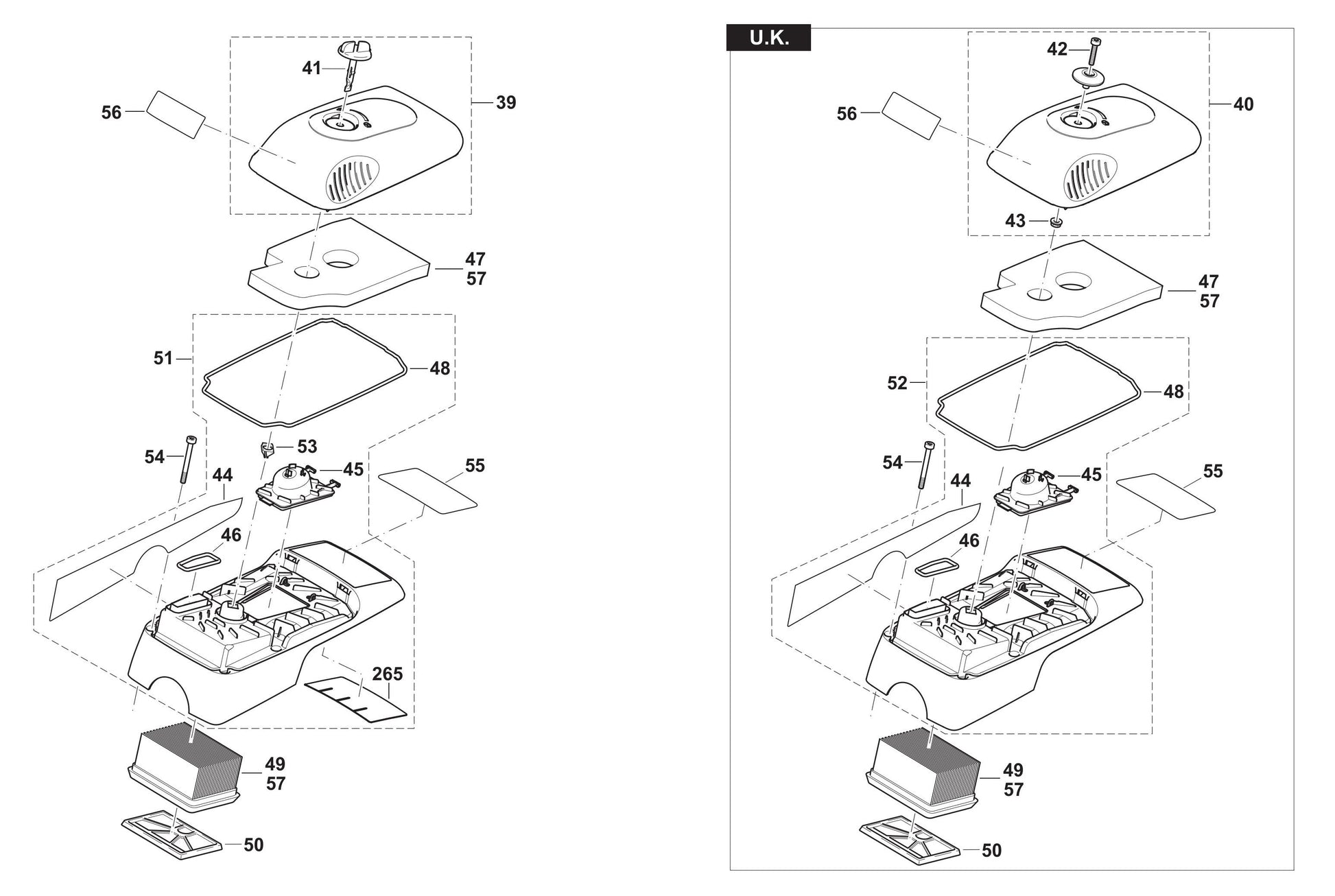 DPC8112 Hood, Air Filter Assembly Parts