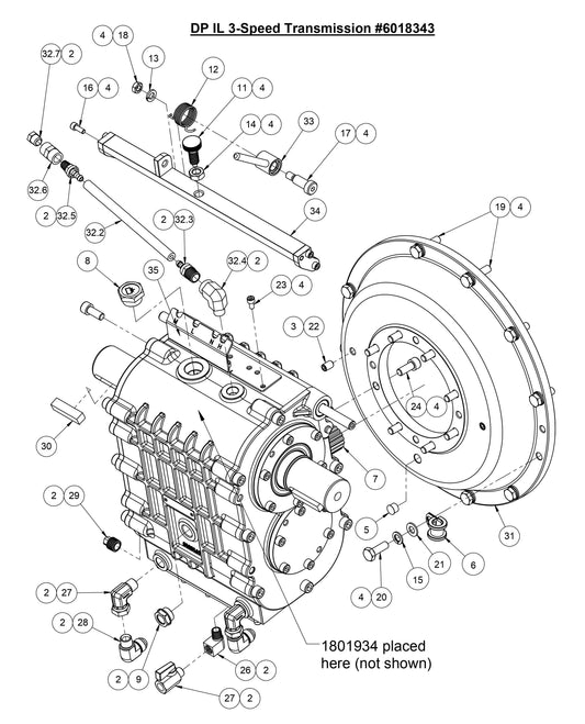 CC7574DD DP IL 3-Speed Transmission
