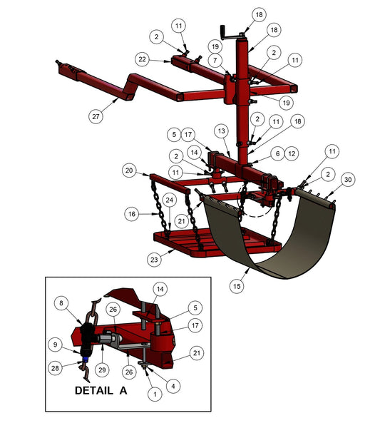 BDF6048B Drag Pan Assembly Parts by Allen Engineering