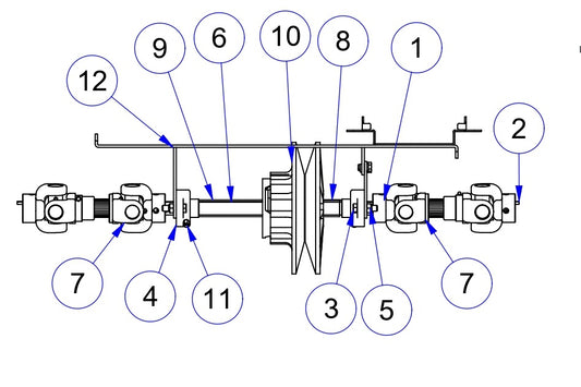 MP235 Mechanical Pro Riders Driveline Assembly Parts by Allen Engineering