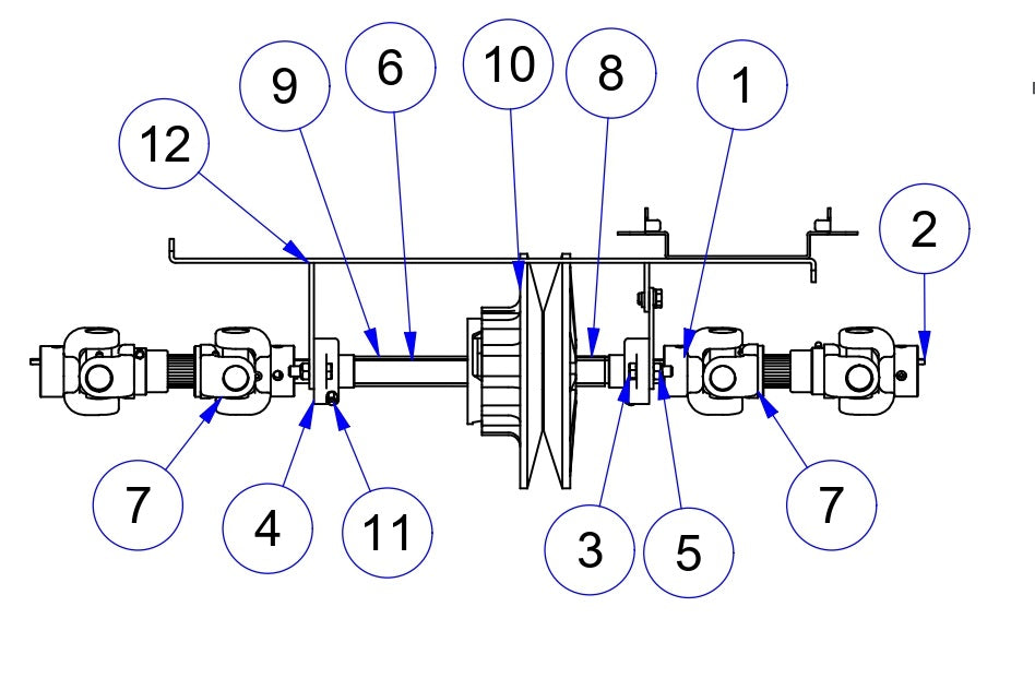 MP235 Mechanical Pro Riders Driveline Assembly Parts by Allen Engineering