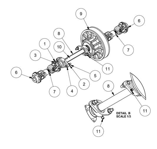 MSP445, MSP455 Mechanical Super Pro Riders Driveline Assembly Parts by Allen Engineering