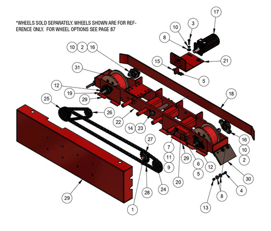 BDF6048B Driver Bogie Assembly Parts by Allen Engineering