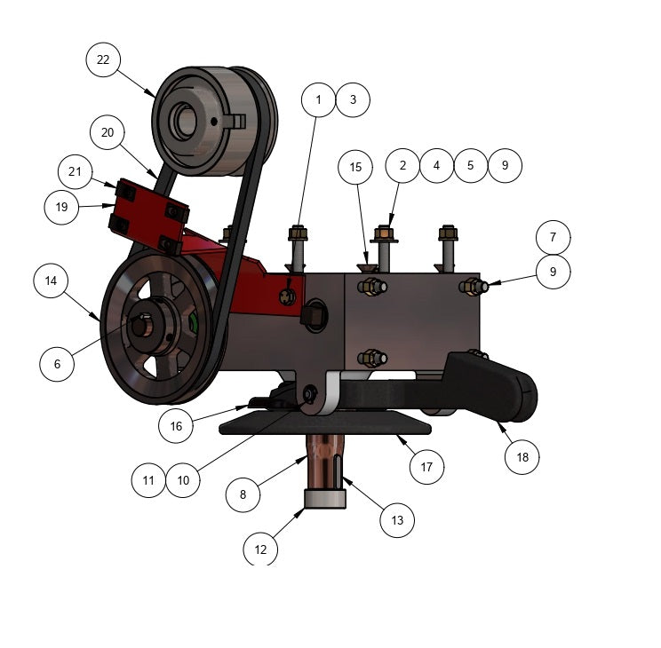 PRO436DF Drive Assembly Parts By Allen Engineering