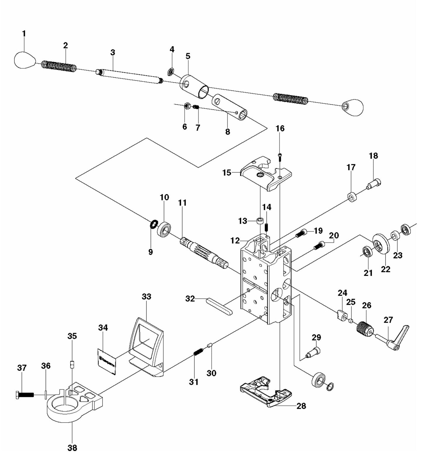 DS 150 Carriage Assembly Parts By Husqvarna