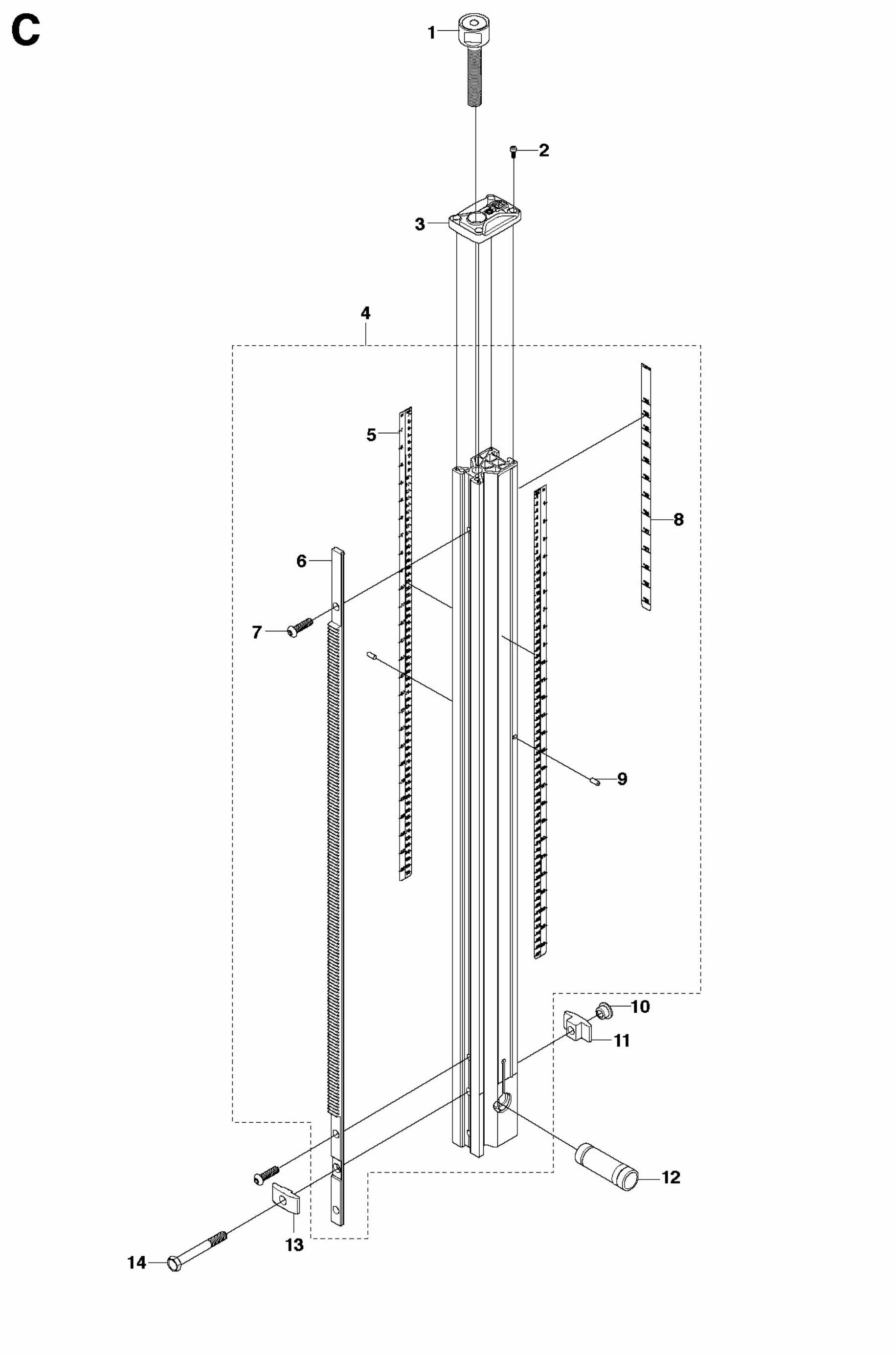 DS 250 Collumn Assembly Parts