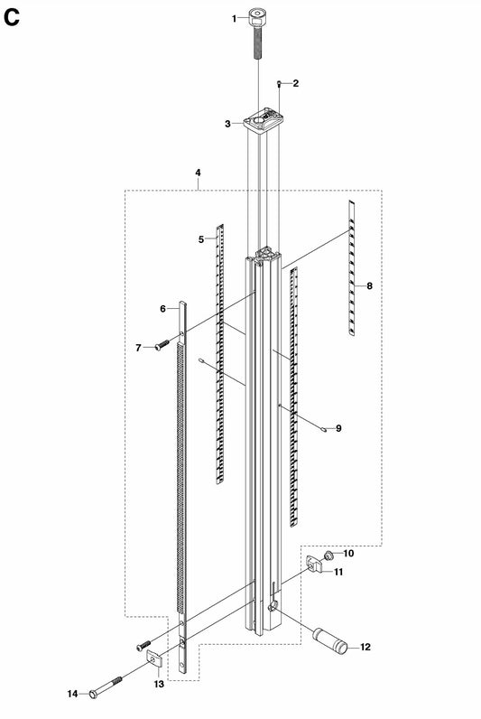 DS 250 Collumn Assembly Parts