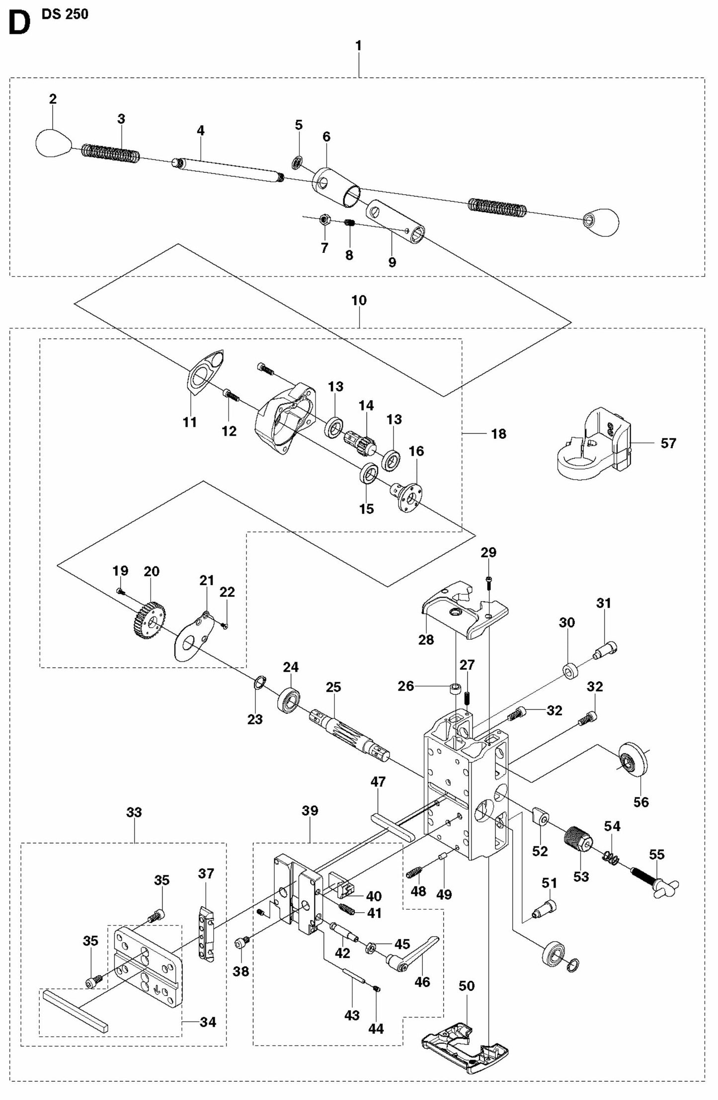 DS 250 Carriage Assembly Parts