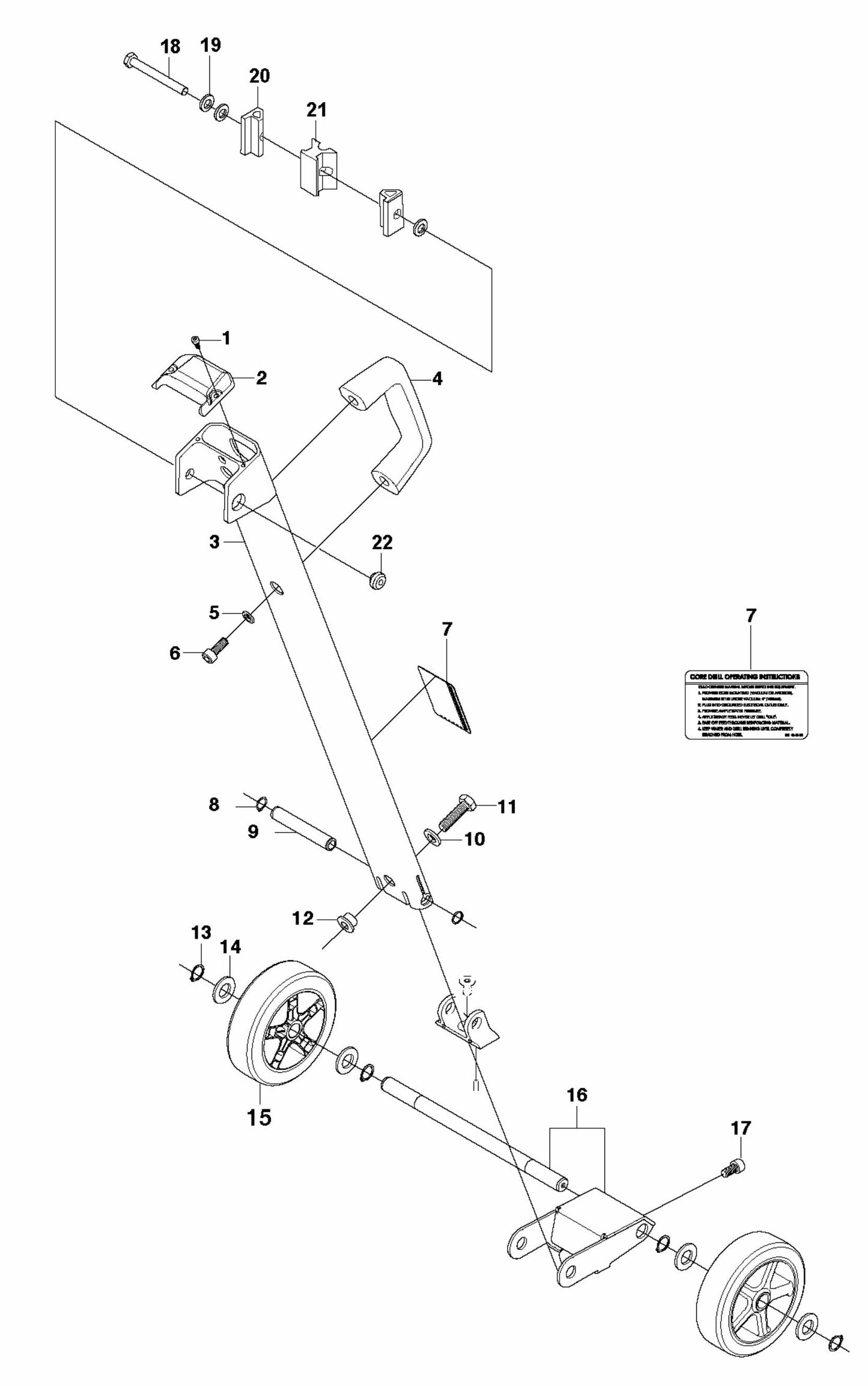 DS 250 Back Support Assembly Parts By Husqvarna