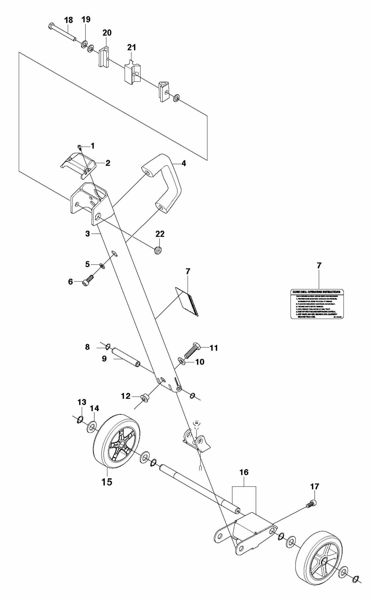 DS 250 Back Support Assembly Parts By Husqvarna