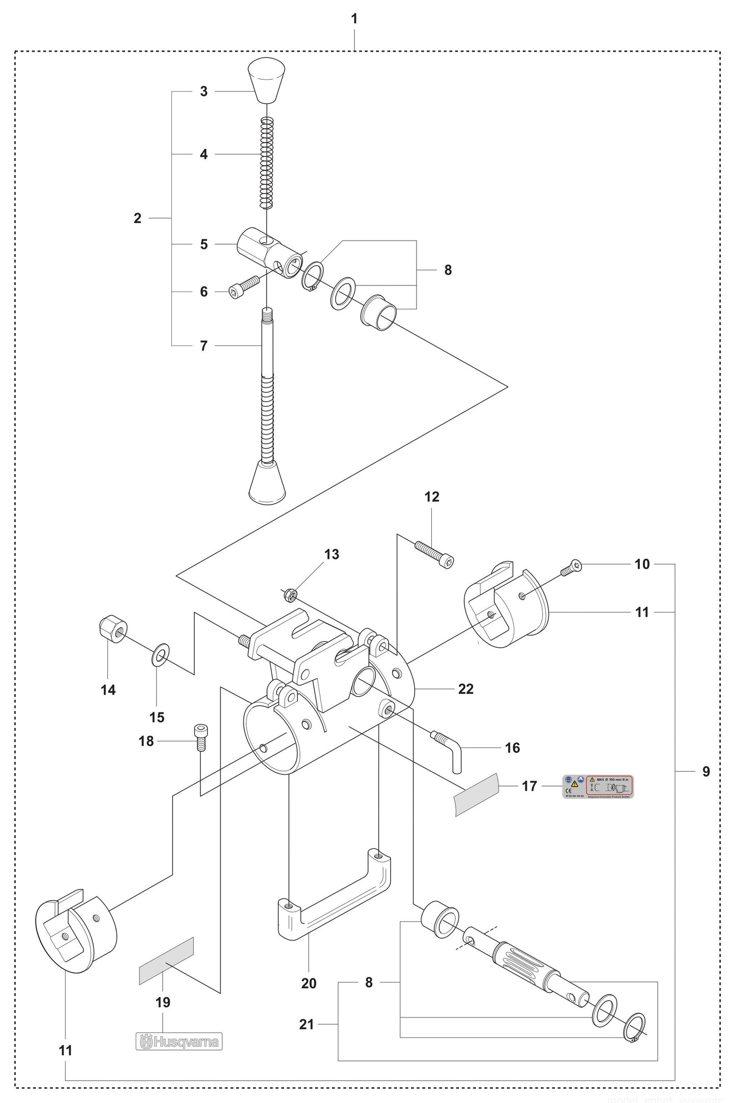 DS 40 Gyro DCX1 Assembly Parts by Husqvarna