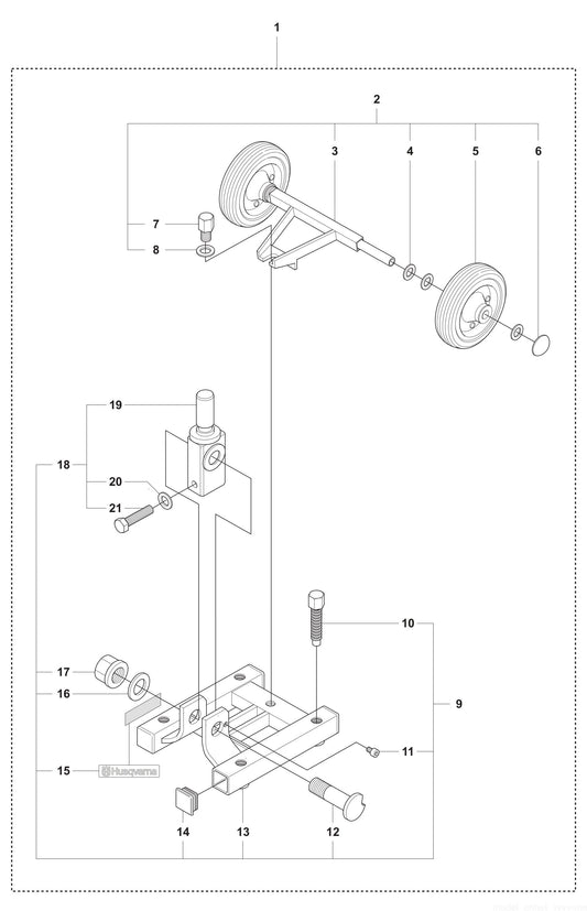 DS 40 Gyro GB40AT Assembly Parts by Husqvarna
