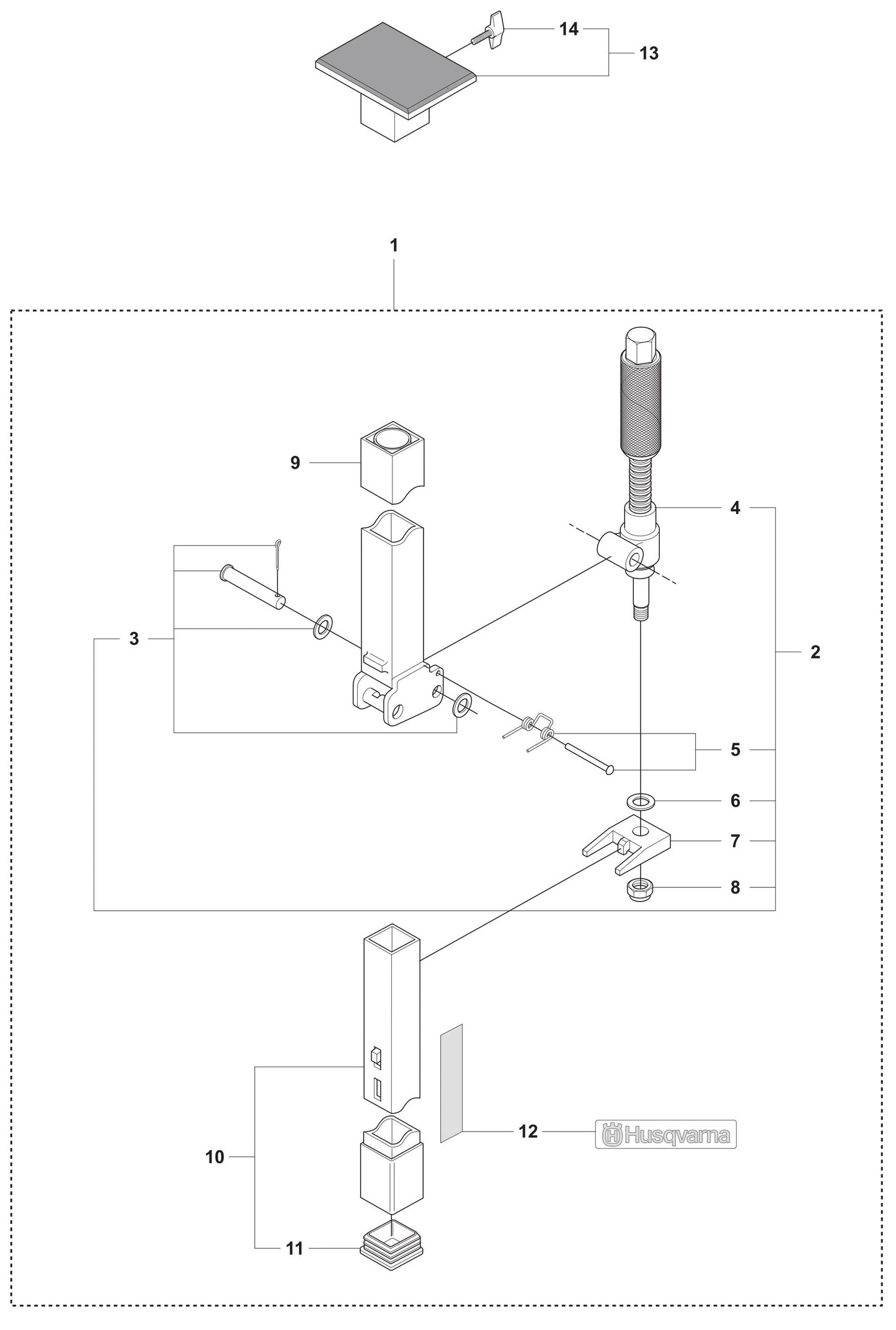 DS 40 Gyro Expandable Column Assembly Parts by Husqvarna