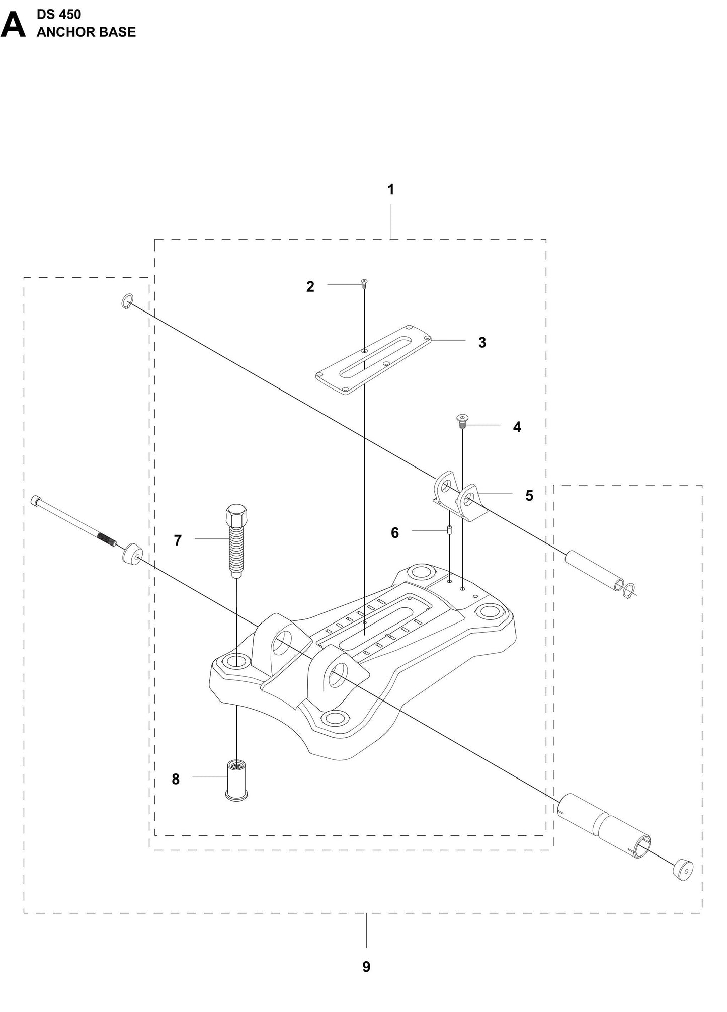DS 450 Anchor Base Assembly Parts