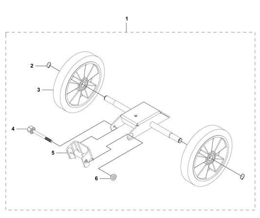 DS 450 Accessories Wheel Kit Assembly Parts By Husqvarna