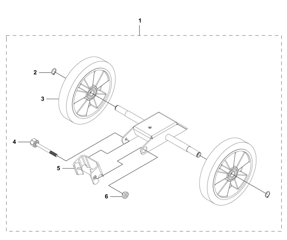 DS 450 Accessories Wheel Kit Assembly Parts By Husqvarna