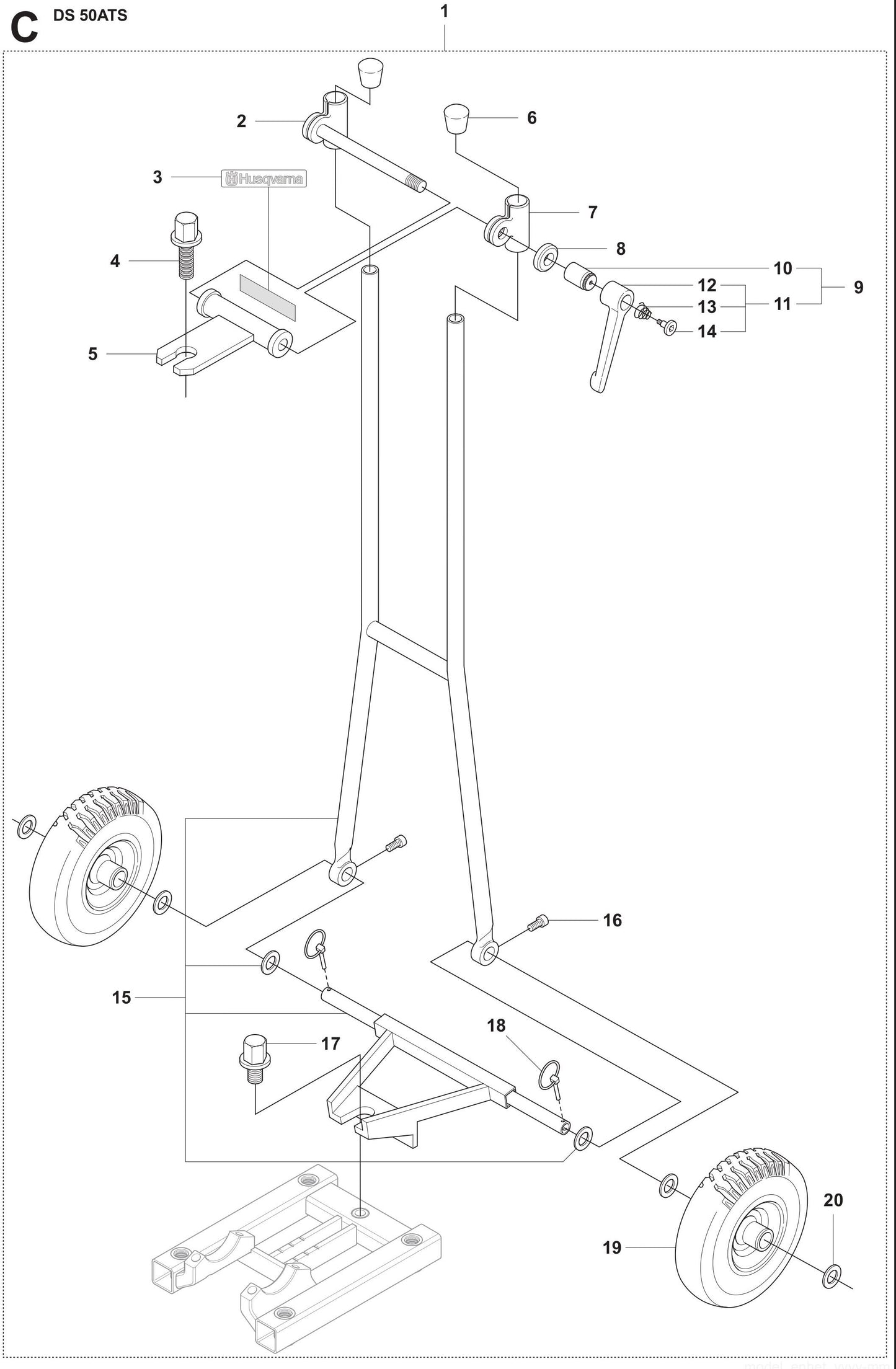 DS 50AT Back Support Assembly Parts
