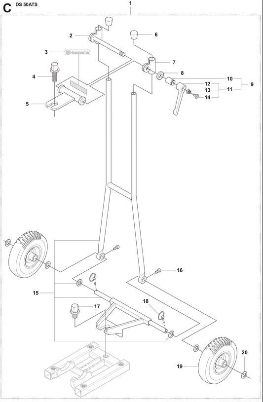 DS 50AT Back Support Assembly Parts
