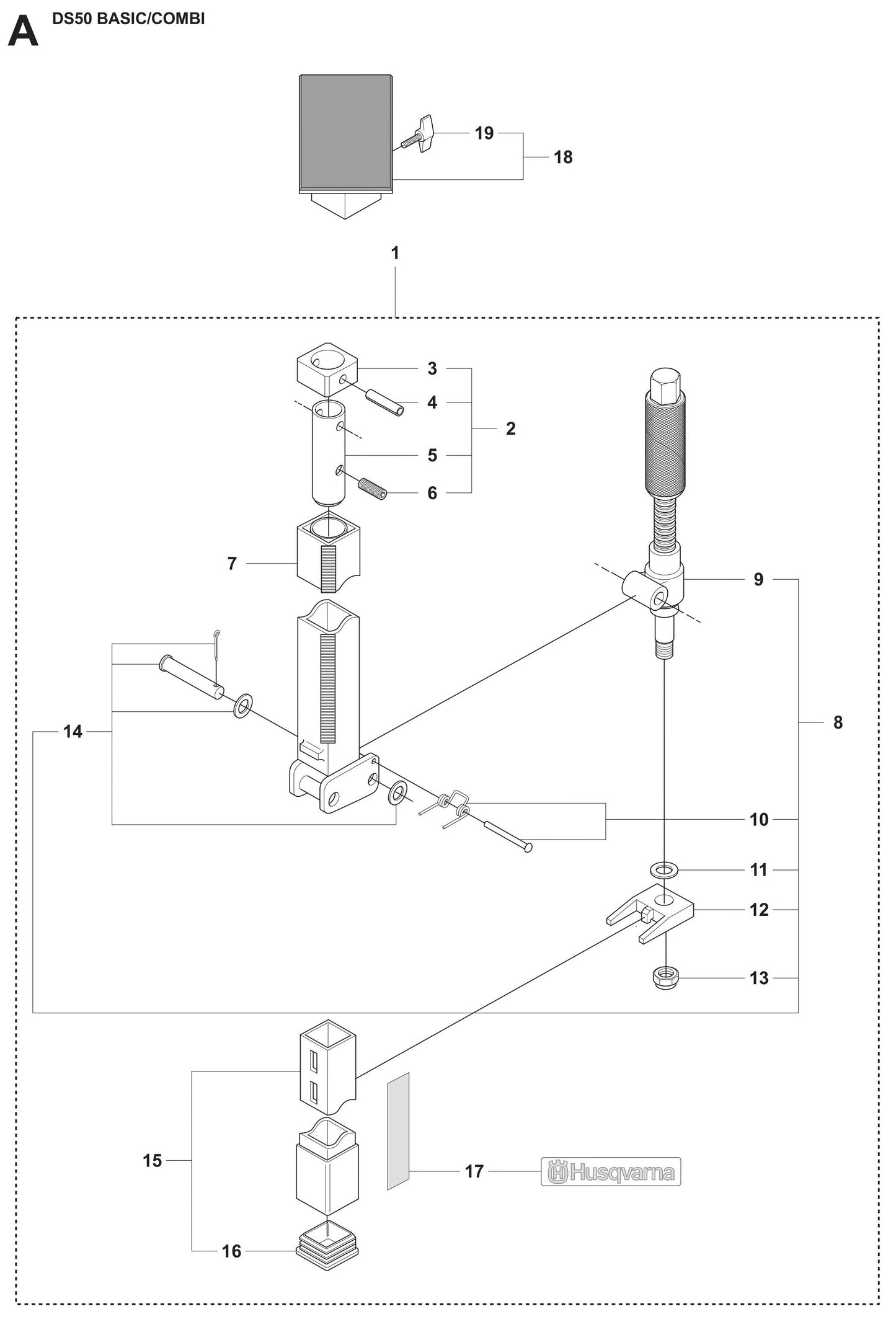 DS 50 Basic Expandable Collumn Assembly Parts