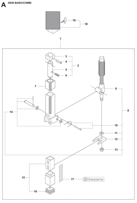 DS 50 Basic Expandable Collumn Assembly Parts