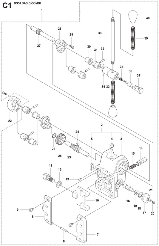 DS 50 Basic Carriage Assembly Parts