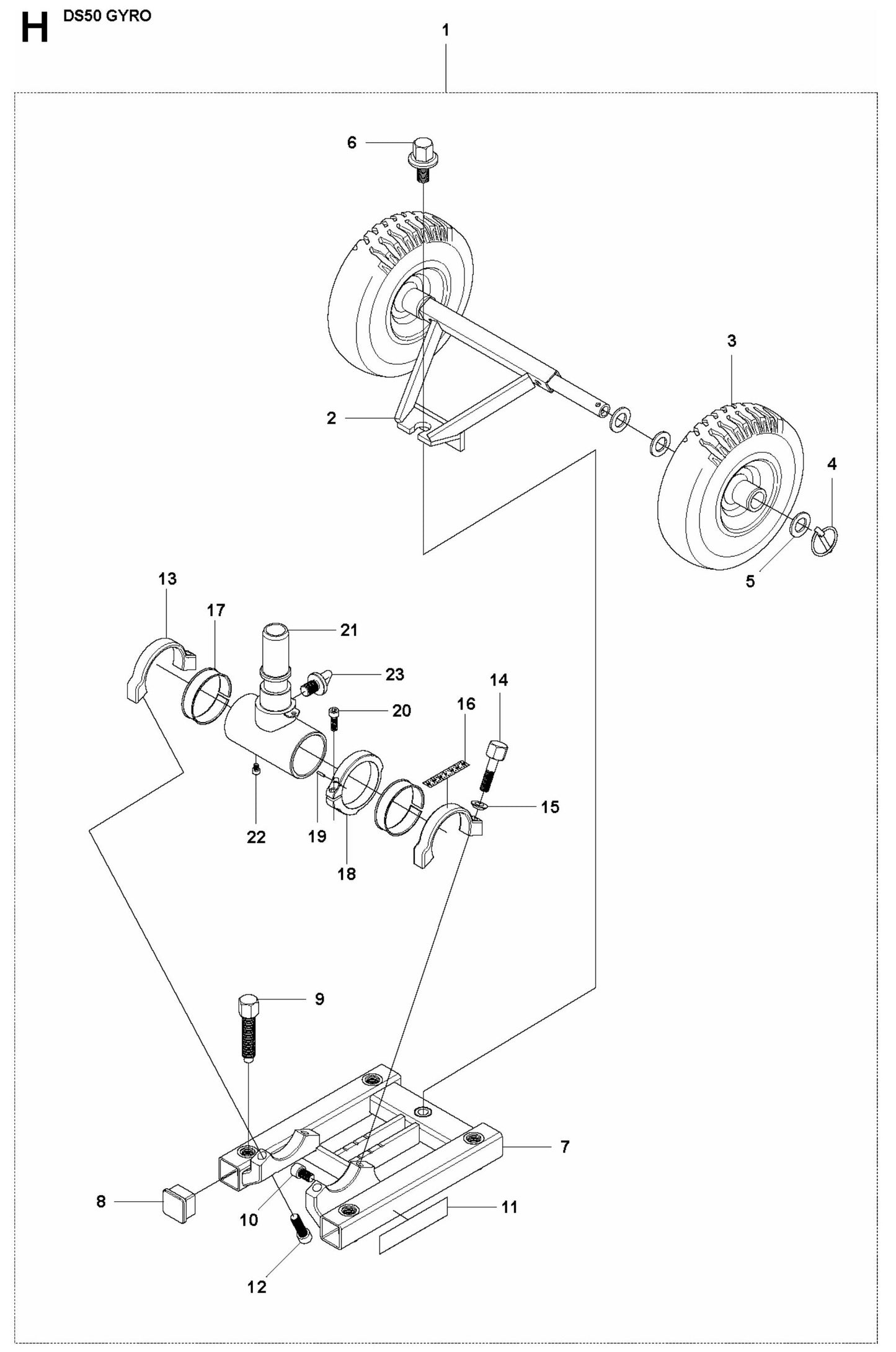 DS 50 Gyro Base Plate Assembly-2 Parts