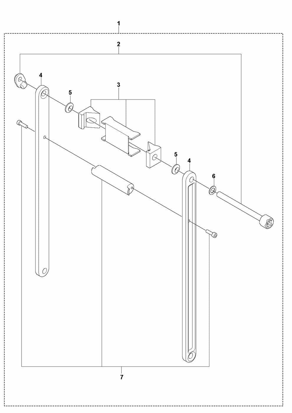 DS 500 Back Support Assembly Parts by Husqvarna