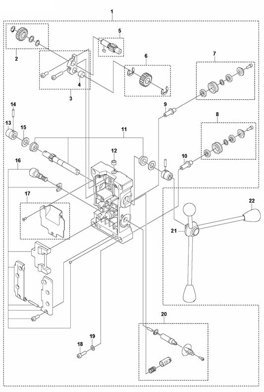 DS 500 Carriage Assembly Parts by Husqvarna