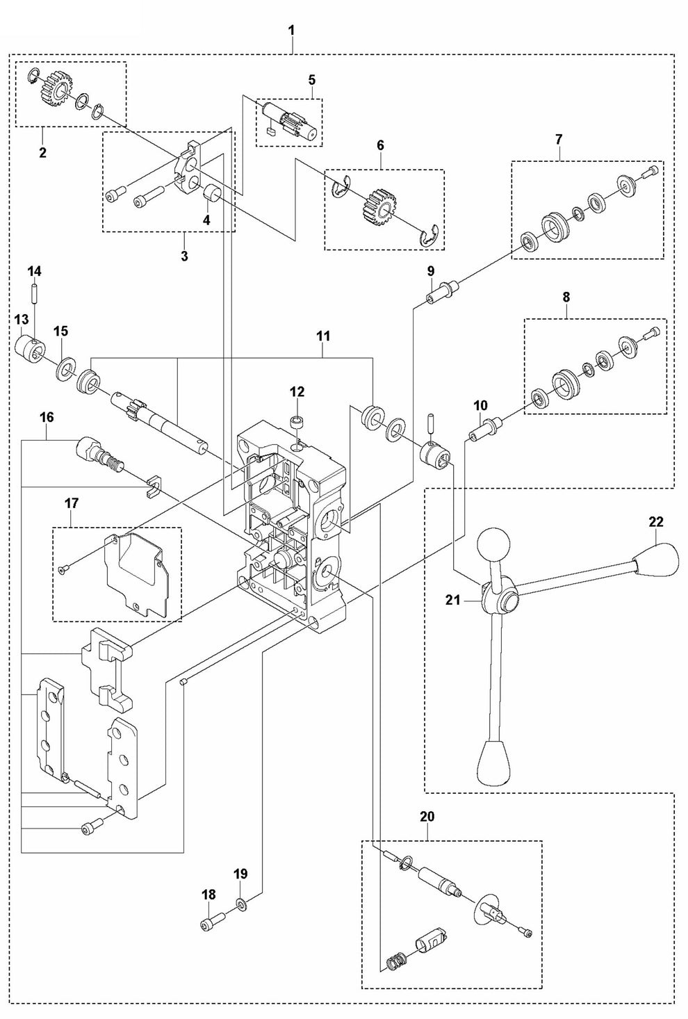 DS 500 Carriage Assembly Parts by Husqvarna